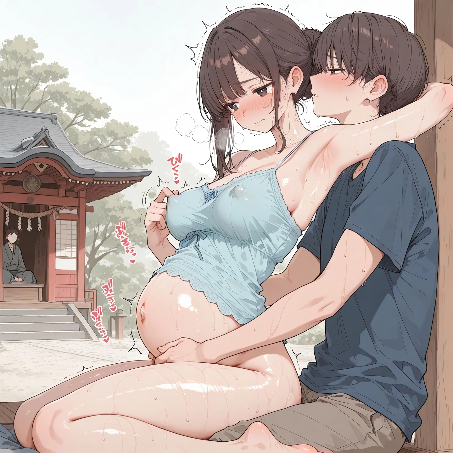 妊娠したら乳首が敏感になった不倫人妻　軽く責めたらよがって噴乳 7