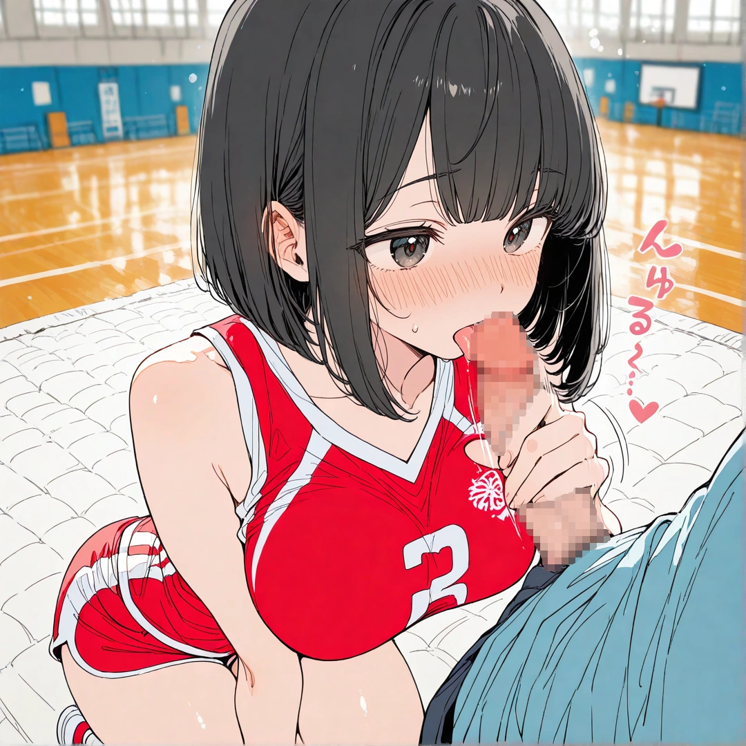 バレー部の彼女と体育館でイチャラブ生ハメSEXした 6